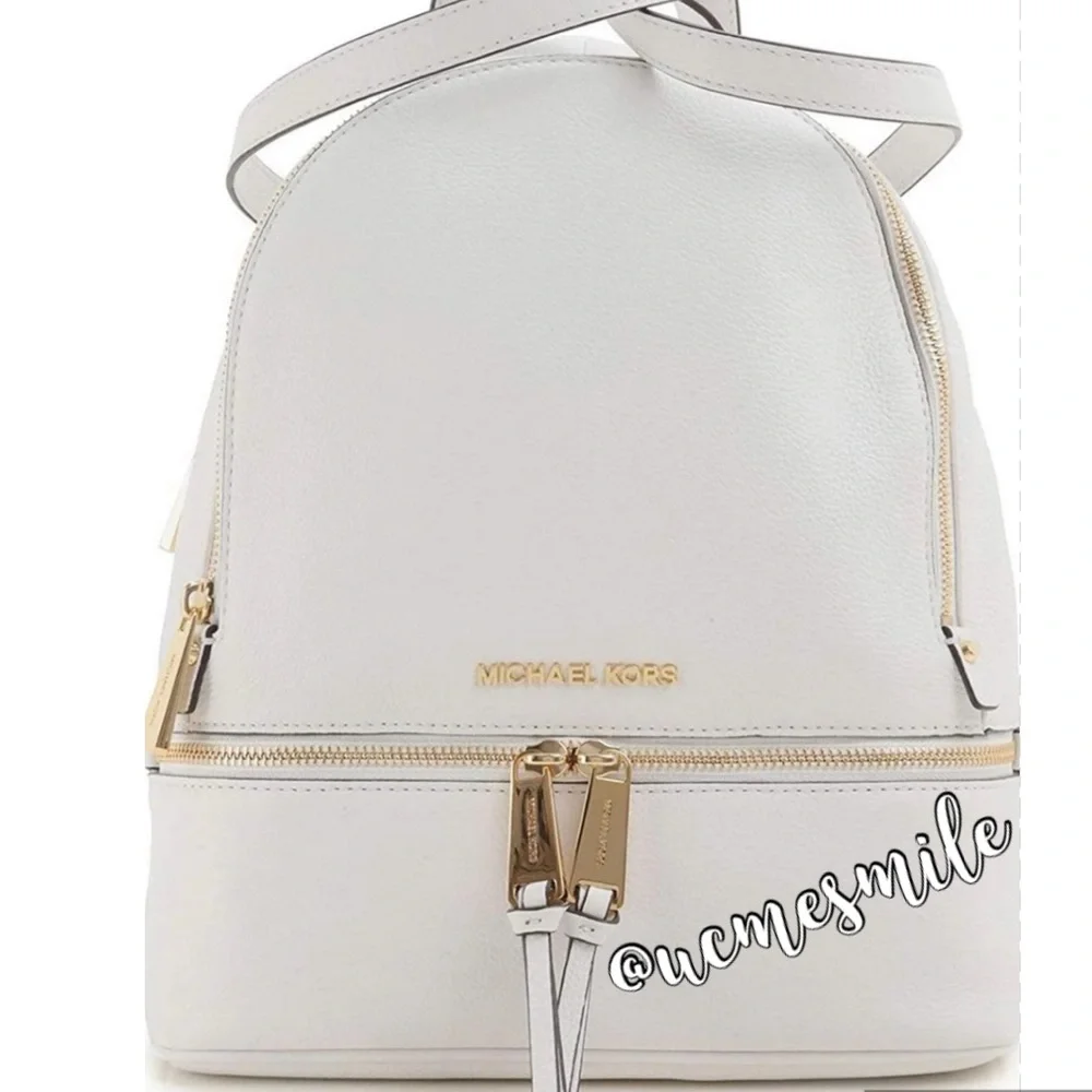 Michael Kors Small Rhea Zip Leather Backpack